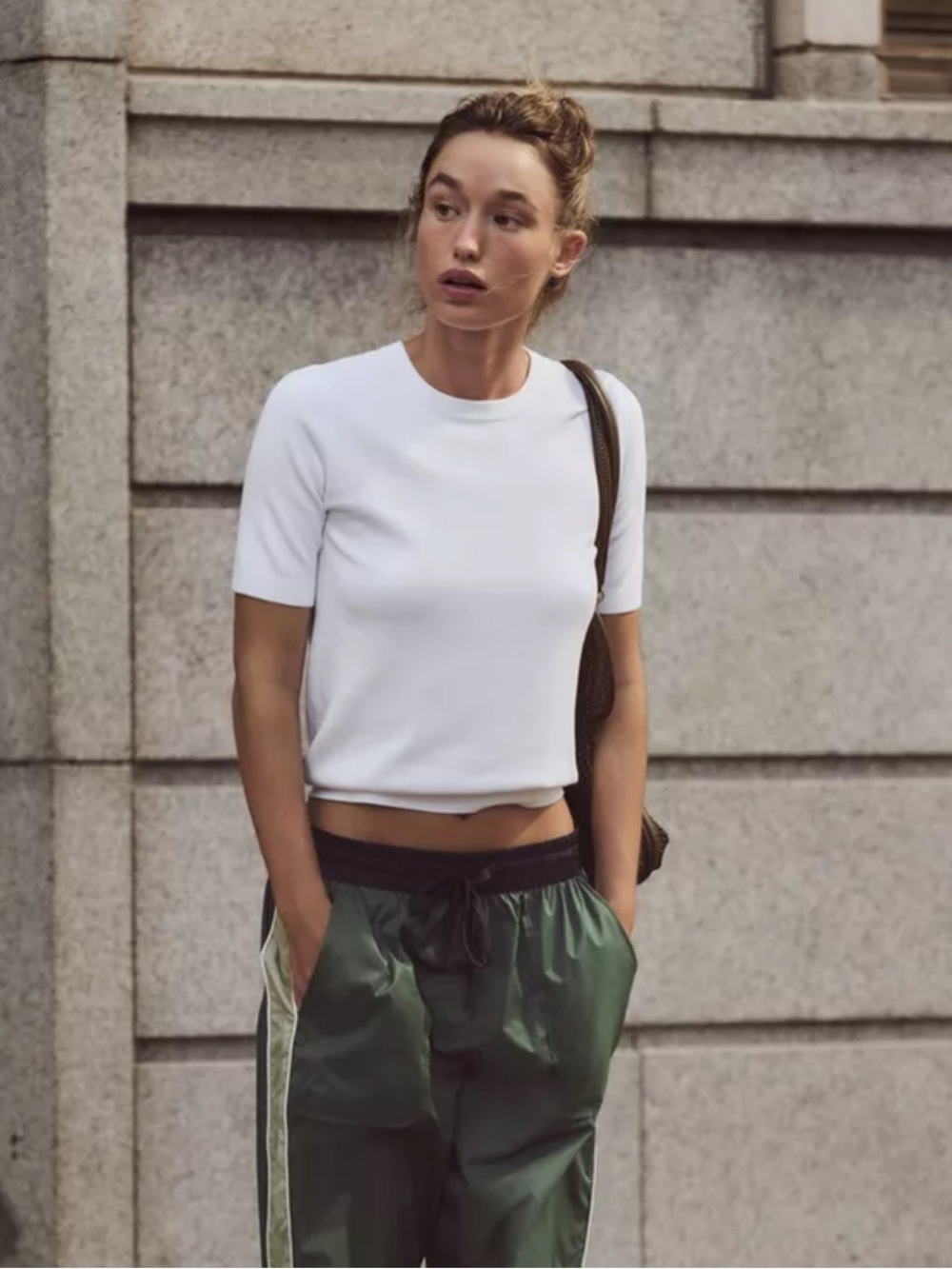Zara Knit Basic Short Sleeve Top